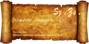 Szauter Zsanett névjegykártya